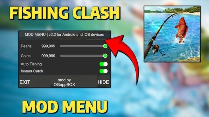 Tải Hack Fishing Clash (Vô Hạn Tiền, Tự Động Câu) V1.0.457 4 Quyền Năng Tay Chèo Thượng Lưu Trong Hack Fishing Clash