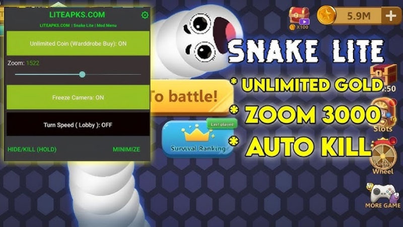Tải Snake Lite MOD APK (Vô Hạn Tiền, Kim Cương, Mod Menu, Bất Tử) v4.33.0 2 hack Snake Lite