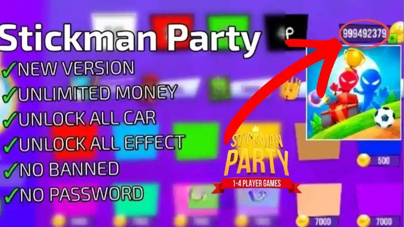 Tải Hack Stickman Party (Vô Hạn Tiền) v2.4.9.2 APK Miễn Phí 4 Các Tính Năng Nâng Cao Của Bản Hack Stickman Party
