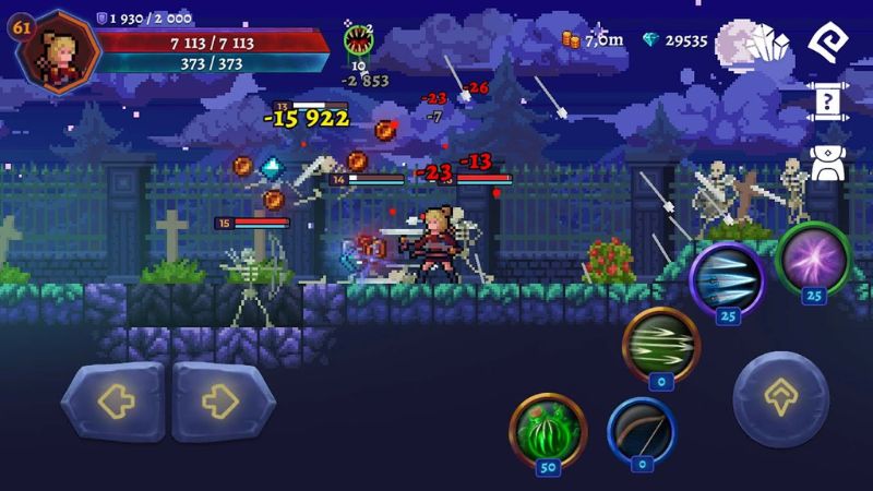 Tải Darkrise MOD APK (Menu, Vô Hạn Tiền, Bất Tử) v0.26.25 2 Chiến Đấu Hành Động Pixel Với Nhịp Độ Cực Cuốn Trong Darkrise MOD