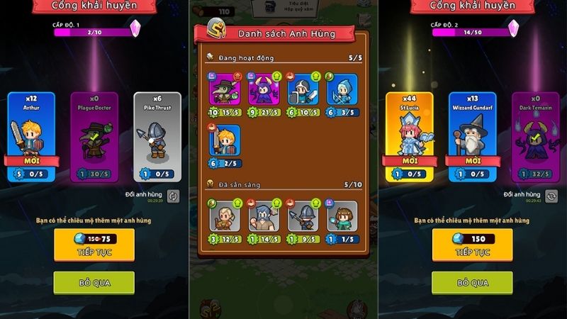 Tải Guardian War MOD APK (Menu, Vô Hạn Tiền) v0.2.791 Mới Nhất 3 Dàn Nhân Vật Đa Dạng Với Kỹ Năng Riêng Biệt Trong Guardian War MOD