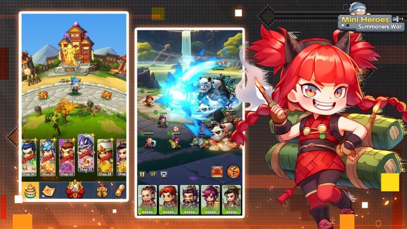 Tải Hack Mini Hero: Magic Throne (Vô Hạn Tiền, Kim Cương, Sát Thương) v1.23.32 3 Bộ Sưu Tập Anh Hùng Đa Dạng Và Độc Đáo Trong Hack Mini Hero